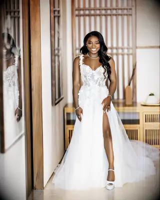 Simone Biles wedding dress photo