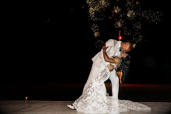 Simone Biles and Jonathan Owens wedding reception photo