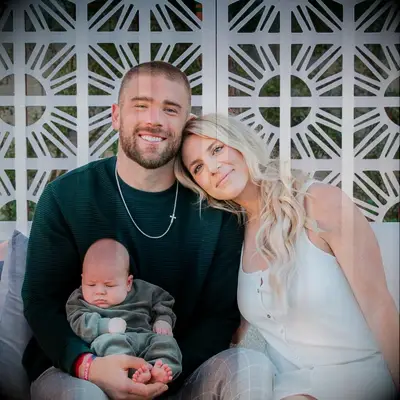 Zach and Julie Ertz with their baby son, Madden