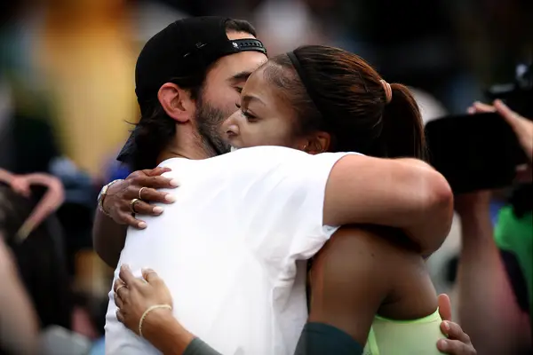 Gabby Thomas and Spencer McManes at the Olympic trials