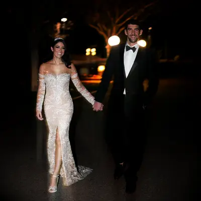 Michael Phelps and Nicole Johnson at their New Year