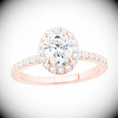 Zales oval lab diamond in rose gold