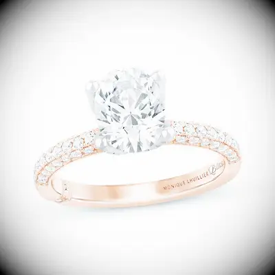 Monique Lhuillier oval-cut diamond engagement ring