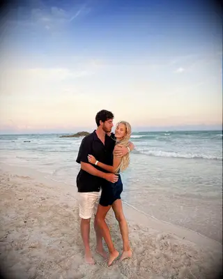 Cody Bellinger and Chase Carter on the beach