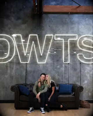 Daniella Karagach and Pasha Pashkov on Dancing with the Stars set