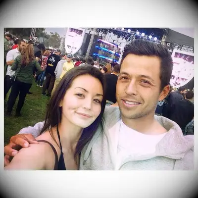 Happy couple at a festival