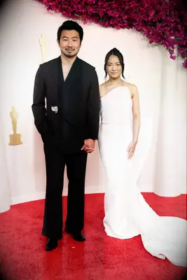 Simu Liu with his girlfriend Allison Hsu at the Academy Awards