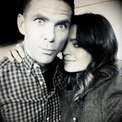 Selfie of Mikey Day and girlfriend Paula Christensen