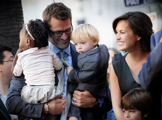 Mariska Hargitay and family at her Hollywood Walk of Fame star ceremony