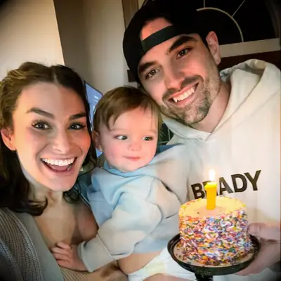 Ashley Iaconetti and Jared Haibon with their son