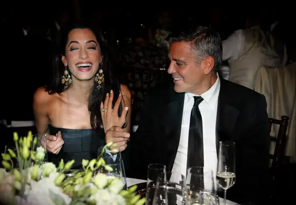 Amal Clooney celebrity engagement ring. 