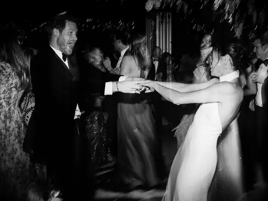 Prince Harry and Meghan Markle dancing at their wedding reception
