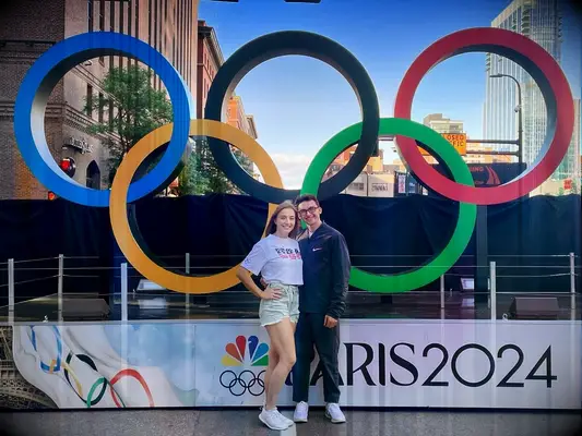 Stephen Nedoroscik and his girlfriend, Tess McCracken at the Olympics