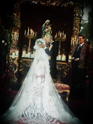 Kourtney Kardashian and Travis Barker wedding photos