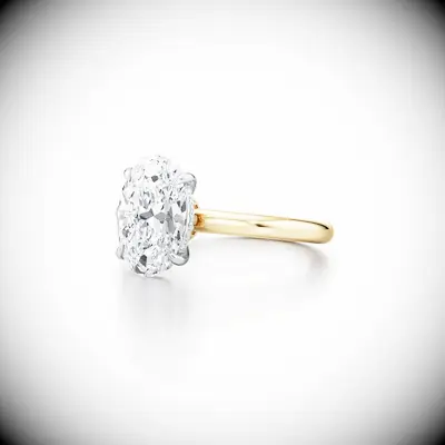 Jean Dousset solitaire lab diamond engagement ring