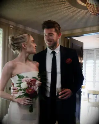 Alex Cooper and Matt Kaplan at their pre-wedding party