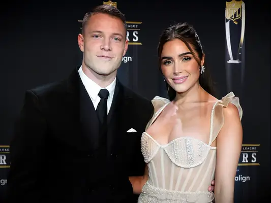 Christian McCaffrey and Olivia Culpo at the NFL Honors