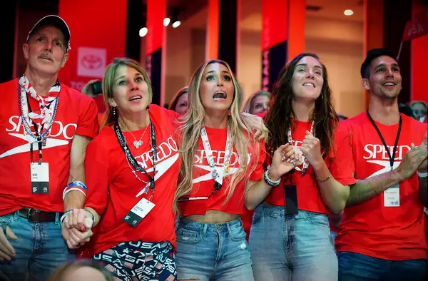 Meghan Supporting Caeleb Dressel at the Rio Olympics