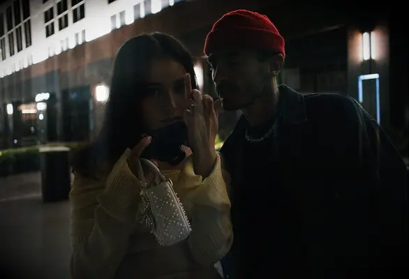 Christian Serratos and David Boyd