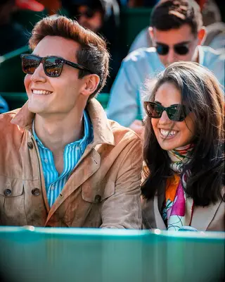 F1 driver George Russell and girlfriend Carmen Montero Mundt