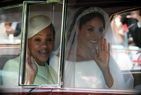 Meghan Markle with mom Doria Ragland on wedding day