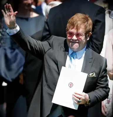 Elton John at Prince Harry and Meghan