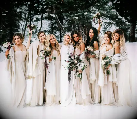 Witney Carson with her bridesmaids, including Lindsay Arnold, Emma Slater and Jenna Johnson