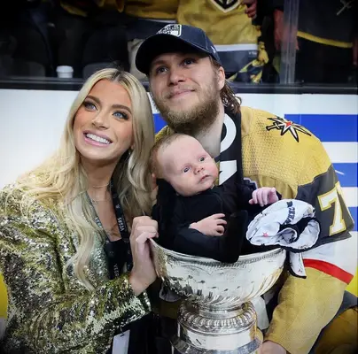 Vegas Golden Knights center William Karlsson and wife Emily Ferguson
