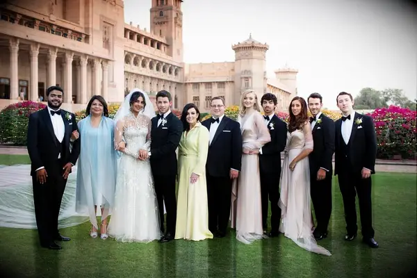 Nick and Priyanka with their families. 