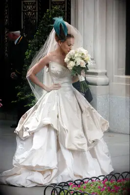 Carrie Bradshaw from Sex and the City on wedding day