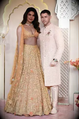 Priyanka and Nick Jonas at the Ambani wedding