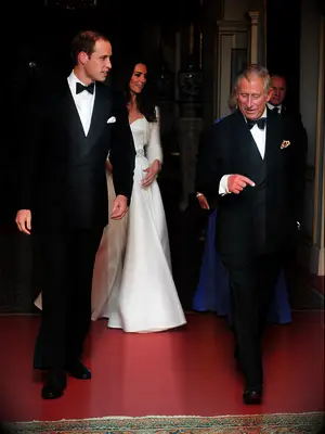 William and Kate at their wedding reception. 
