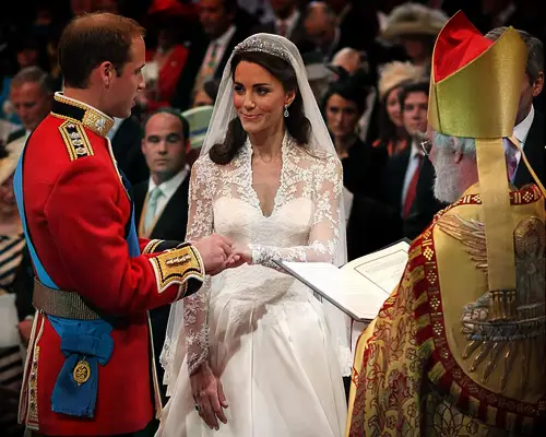 William and Kate during their wedding ceremony. 