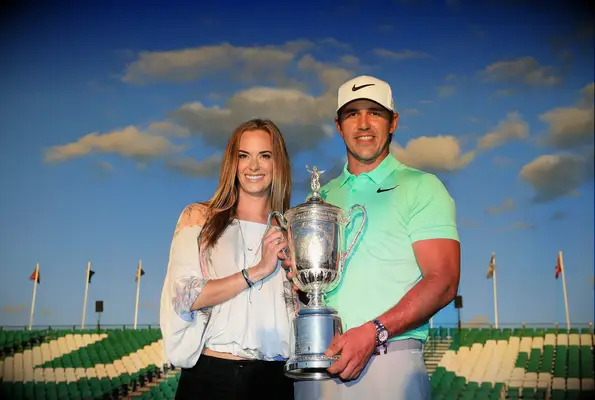 Brooks Koepka and Jena Sims at the 2017 US Open