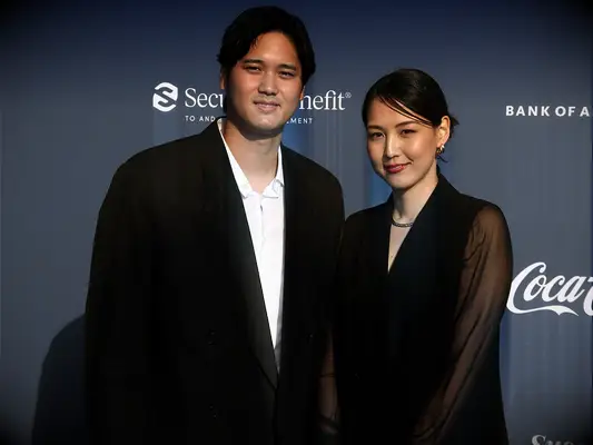 Shohei Ohtani and his wife Mamiko Tanaka