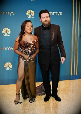 Quinta Brunson and Kevin Jay Anik at the Emmys