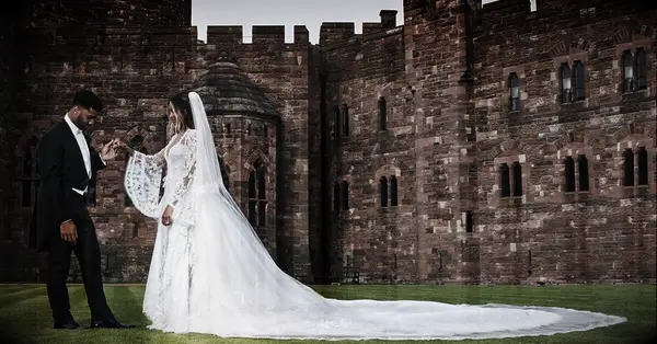 Ciara and Russell Wilson on their wedding day.