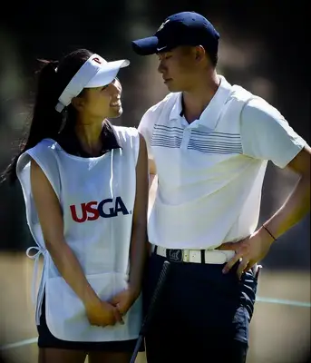 Collin Morikawa and Katherine Zhu