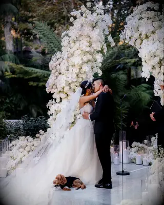 First kiss at the altar
