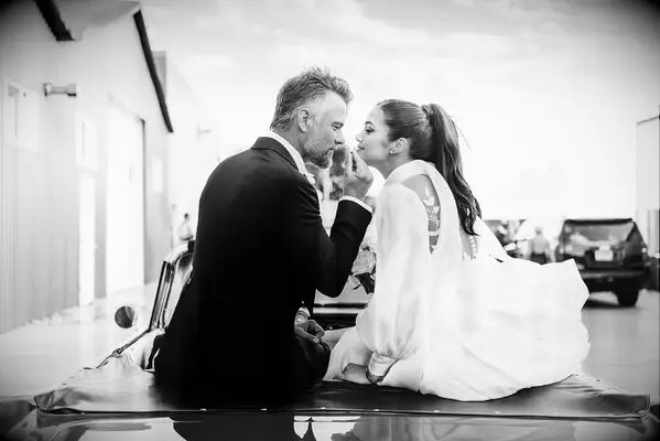 Josh Duhamel and Audra Mari on their wedding day