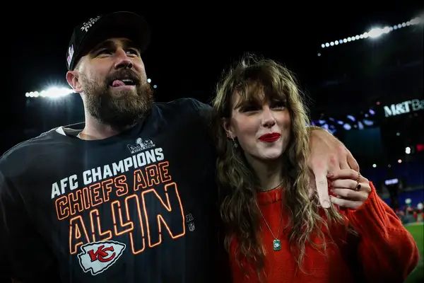 Taylor Swift and Travis Kelce together at 2024 championship game