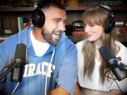 Travis Kelce and Taylor Swift on 