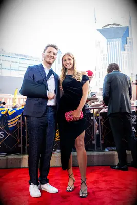Matthew Tkachuk and girlfriend Ellie Connell at the NHL Awards in 2023