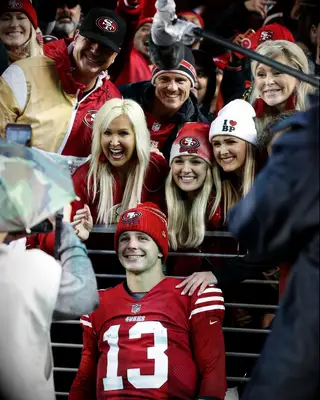 NFL Star Brock Purdy with girlfriend Jenna Brandt and her family
