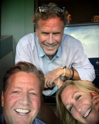 Lara Spencer and Rick McVey take a selfie with Will Ferrell