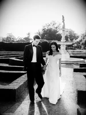 Demi Lovato and Jordan Lutes on their wedding day