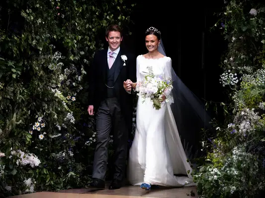 The Duke and Duchess of Westminster at their wedding