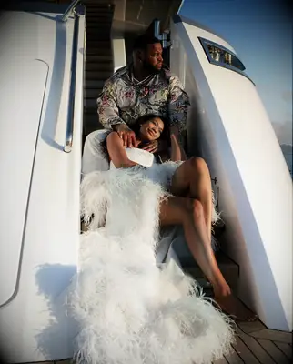 Chanel Iman and husband Davon Godchaux wedding photo