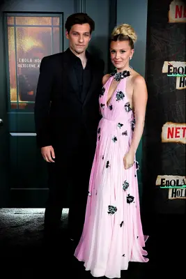 Millie Bobby Brown and Jake Bongiovi at the Enola Holmes 2 premiere