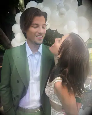 Jake Bongiovi and Millie Bobby Brown at their engagement party